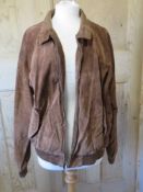 A brown suede mens coat by Club Room.