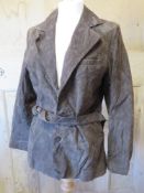 A Papaya brown suede ladies coat size 12.
