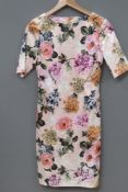 A blush pink floral dress by Papaya as new with label upon, size 8.