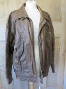 A brown leather coat, 48