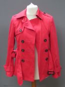 David Barry; a 100% cotton UK size 12 jacket in red.