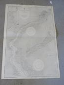 Navigational chart; engraved by J & C Walker, new edition published 18 June 1915,