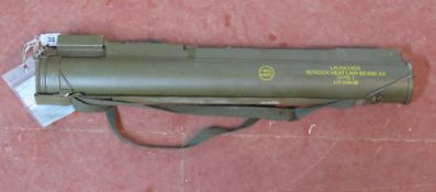 A deactivated M72 LAW 66mm rocket launcher. Opens and closes, with working parts.