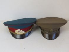A Soviet Army Officers cap, dated 1986, size 57.
