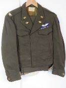 A WWII US Airforce tunic, trousers and belt, the makers of the tunic is Wender & Goldstein Inc,