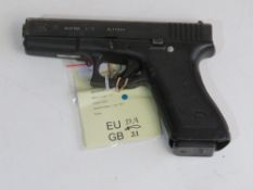 A deactivated Glock 17 9mm Second Generation Pistol. Latest EU spec, so non firing mechanism.