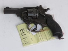 A deactivated Webley MK IV Snub Nosed Revolver.