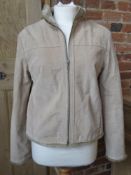 A leather ladies jacket size 14 having f