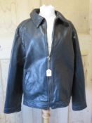 A mens black leather coat by RGA, no siz
