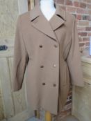A ladies 80% pure new wool 'dark camel'