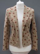A Patrick Paris floral corduroy jacket s