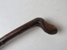 A country made walking cane