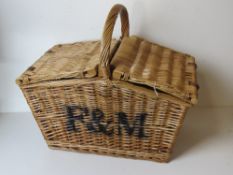 A Fortnum & Mason wicker picnic basket h