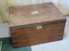 A fine 19thC cutlery chest having brass