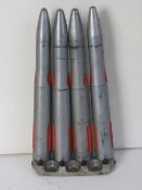 Four inert 40mm Bofors training rounds o