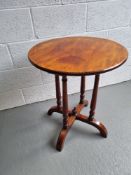 A mahogany planter table measuring approx. 58cm dia.