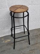 A contemporary Ikea bar stool.