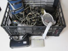 A quantity of assorted electronics inc Samsung VR headset, Nintendo DS, Gamecube power supply,