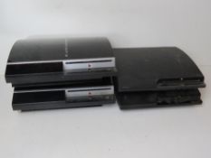 Four PS3 consoles, no cables.