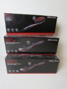 Six boxed Professional Beox Original Best Buy 'as new' hair straightener brushes.