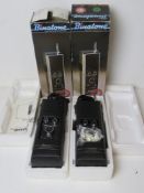 Two Binatone Long Range CB transceivers one being six channel, the other twelve channel,