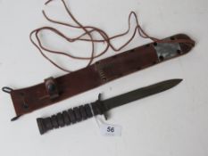 A reproduction M6 fighting knife with sc