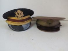 Two US Officers caps, one from Chicago M