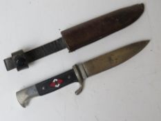 A WWII German Hitler Youth knife with sc