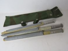 A bag containing WWII German tent pegs a