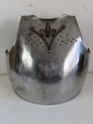 A reproduction civil war front armour plate with straps. For decorative purposes.
