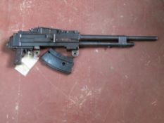 A deactivated Breda M38 7.92mm tank heavy machine gun, with Italian stamps and pintle mount.
