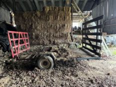 Two wheel bale trailer 13’ x 6’ a/f