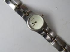 A ladies DKNY stainless steel wrist watch numbered 250004 NY-3010