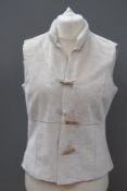 A contemporary faux fur gillet in cream approx measurements 38