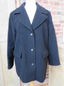 An 80% wool black ladies coat size 18 by