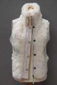 A contemporary faux fur gillet size XL by Zelia, approx measurements 36