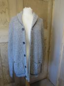 A grey mens cardigan by Next, 13% wool,
