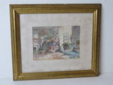 Print; an Edwardian drawing room having