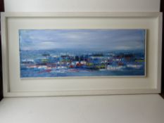 Deirdre Crowley oil on canvas 'Boats' 20