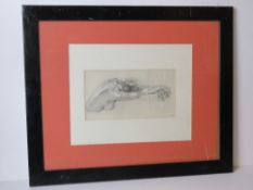 Print; A pencil female nude by Van Hove,