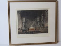 A coloured steel engraving of The Kitche