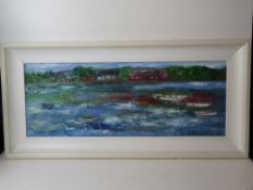 Deirdre Crowley oil on canvas 'Boats at