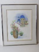 A watercolour painting by Kit Nicol bein