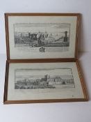 A pair of steel engravings from the Coun