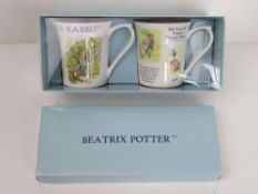 A boxed pair of Beatrix Potter Peter Rabbit coffee cups by Queen's Kitchen.