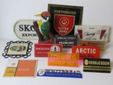 Breweriana; a collection of brewery and other drinks advertisements.