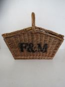 A Fortnum & Mason's 'Huntsmans' wicker picnic basket,