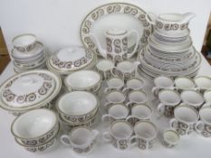 A large collection of Suzie Cooper for Wedgwood 'Venetia' pattern, dinner and teaware,