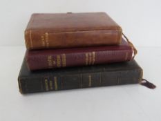 Three leather bound Jewish texts inc Service of the Synagogue Passover,