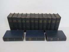 A set of fifteen full leather bound Charles Dickens books published by Odhems Press Ltd London
